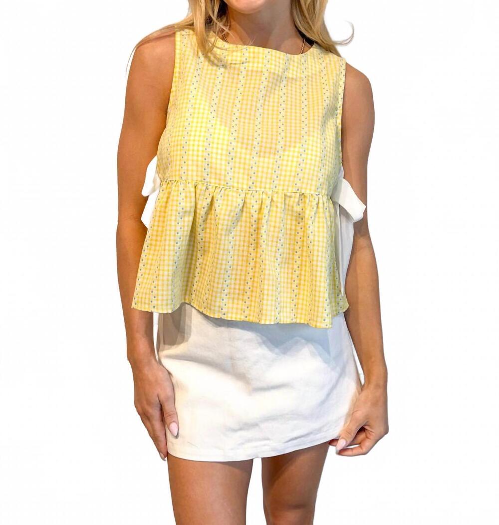NEW ADELINE limoncello top in yellow
